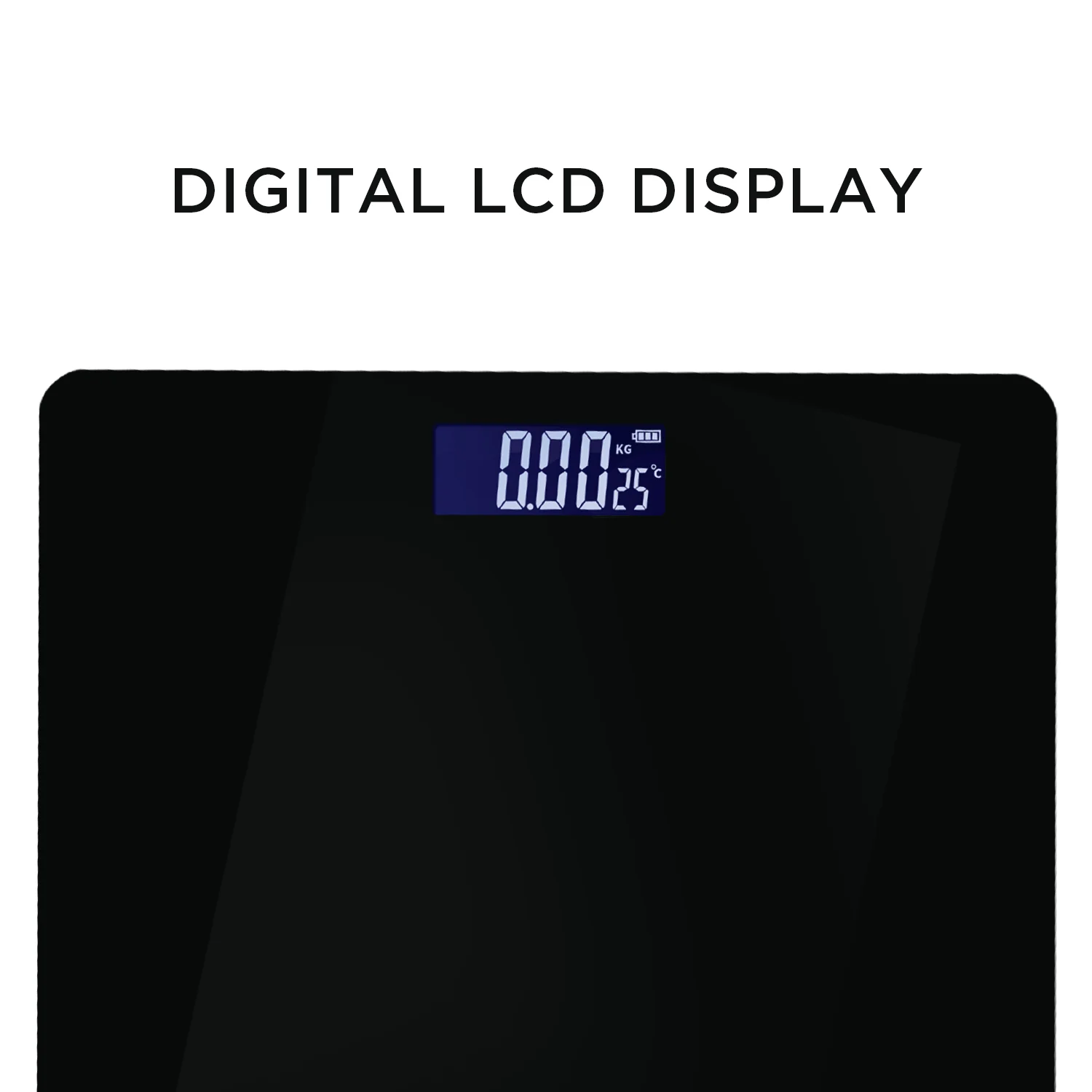 CASTOR iBELL BS026M Digital Weighing Scale for Body Weight – Tempered Glass, LCD Display, Auto Power On, Bathroom Scale up to 180 kg (Black) - Image 3