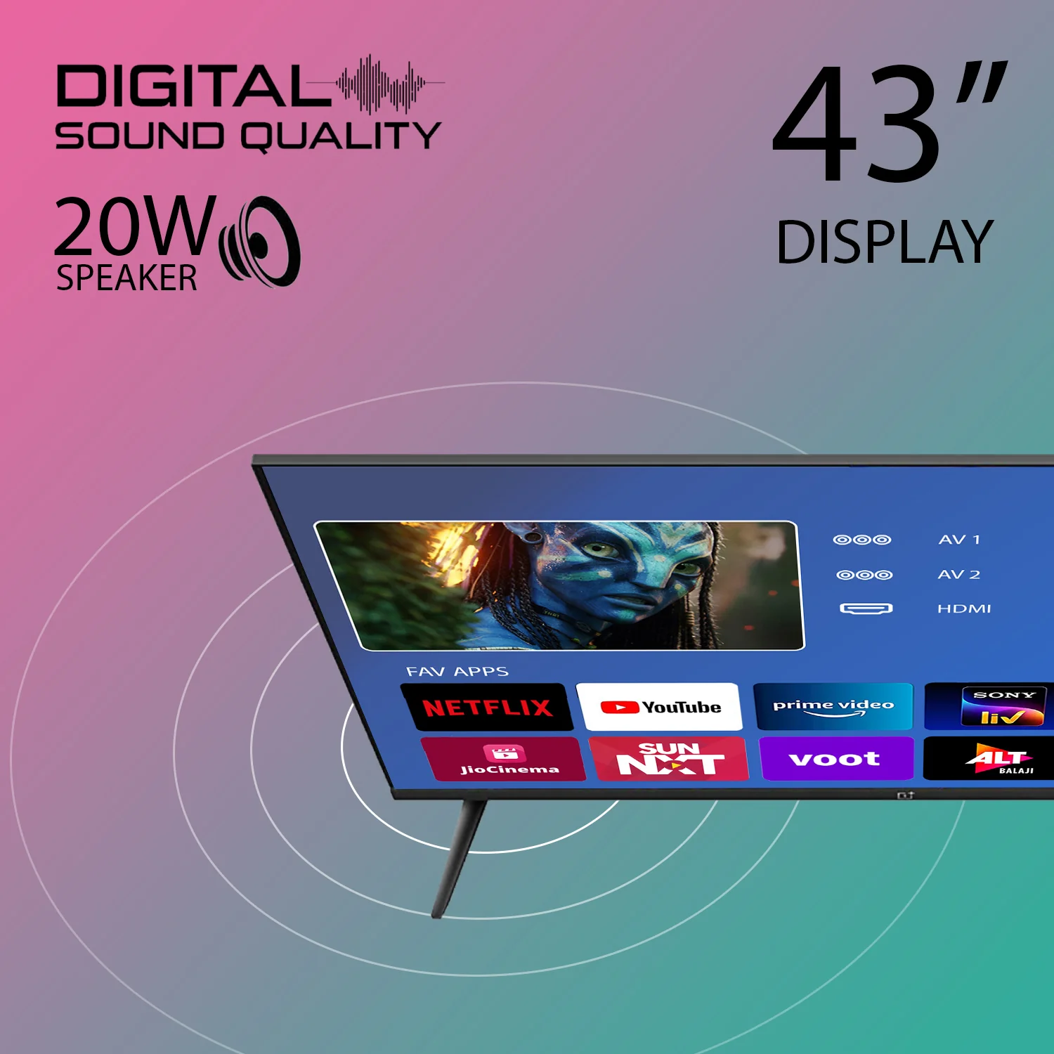 IBELL 109 cm (43 Inches) Smart Full HD LED TV, Android 9.0, Wide Screen (Black) - Image 4