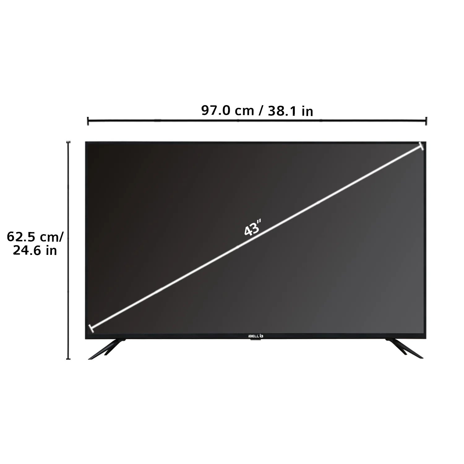 IBELL 109 cm (43 Inches) Smart Full HD LED TV, Android 9.0, Wide Screen (Black) - Image 6