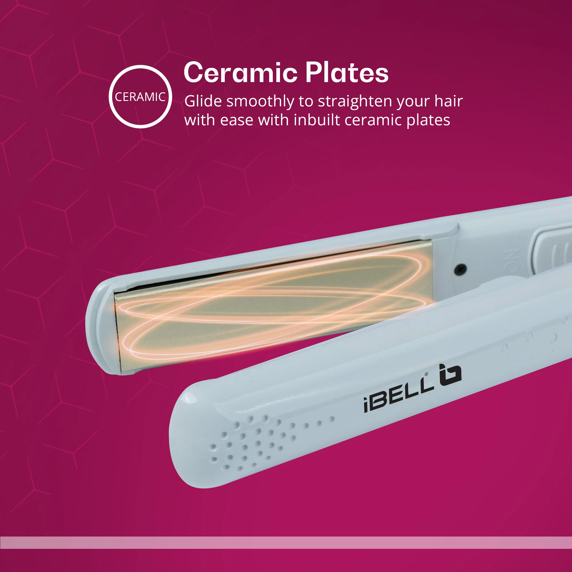 IBELL 3-in-1 Hair Straightener for Woman | Professional Hair Curler Machine with Ceramic Plates | 200°C Salon Styling Tool | Straight, Curl & Wave | Hair Straightening Lasts 2–3 Hours | LED Indicator & 1-Year Warranty - Image 3