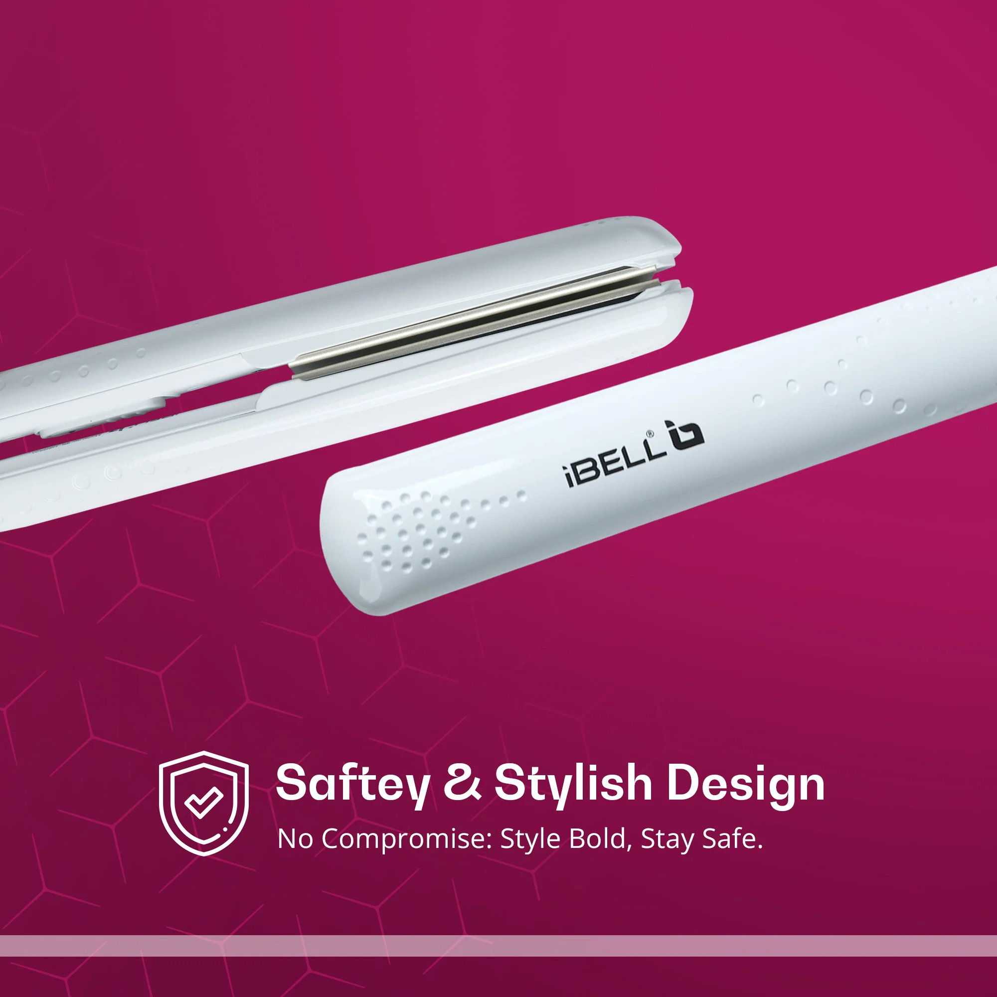 IBELL 3-in-1 Hair Straightener for Woman | Professional Hair Curler Machine with Ceramic Plates | 200°C Salon Styling Tool | Straight, Curl & Wave | Hair Straightening Lasts 2–3 Hours | LED Indicator & 1-Year Warranty - Image 6