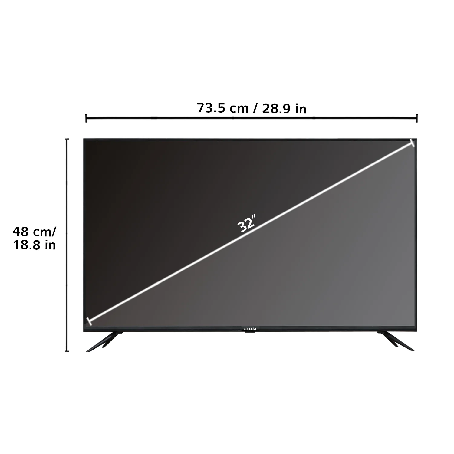 IBELL 80 cm (32 inches) Frameless Series Smart LED Google TV GTV32E (Black) - Image 4