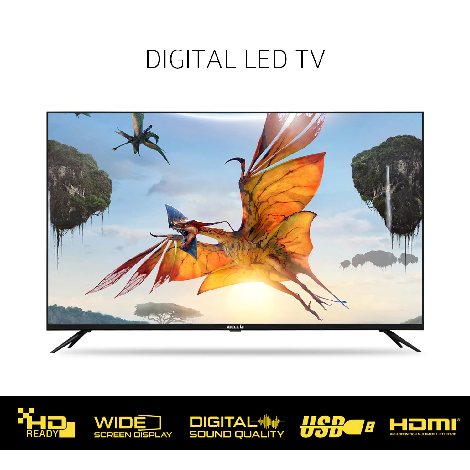 IBELL 80cm (32 inches) HD Ready Digital LED TV - Wide Screen, Digital Sound Quality (TRIDENT325NE, Black) - Image 3