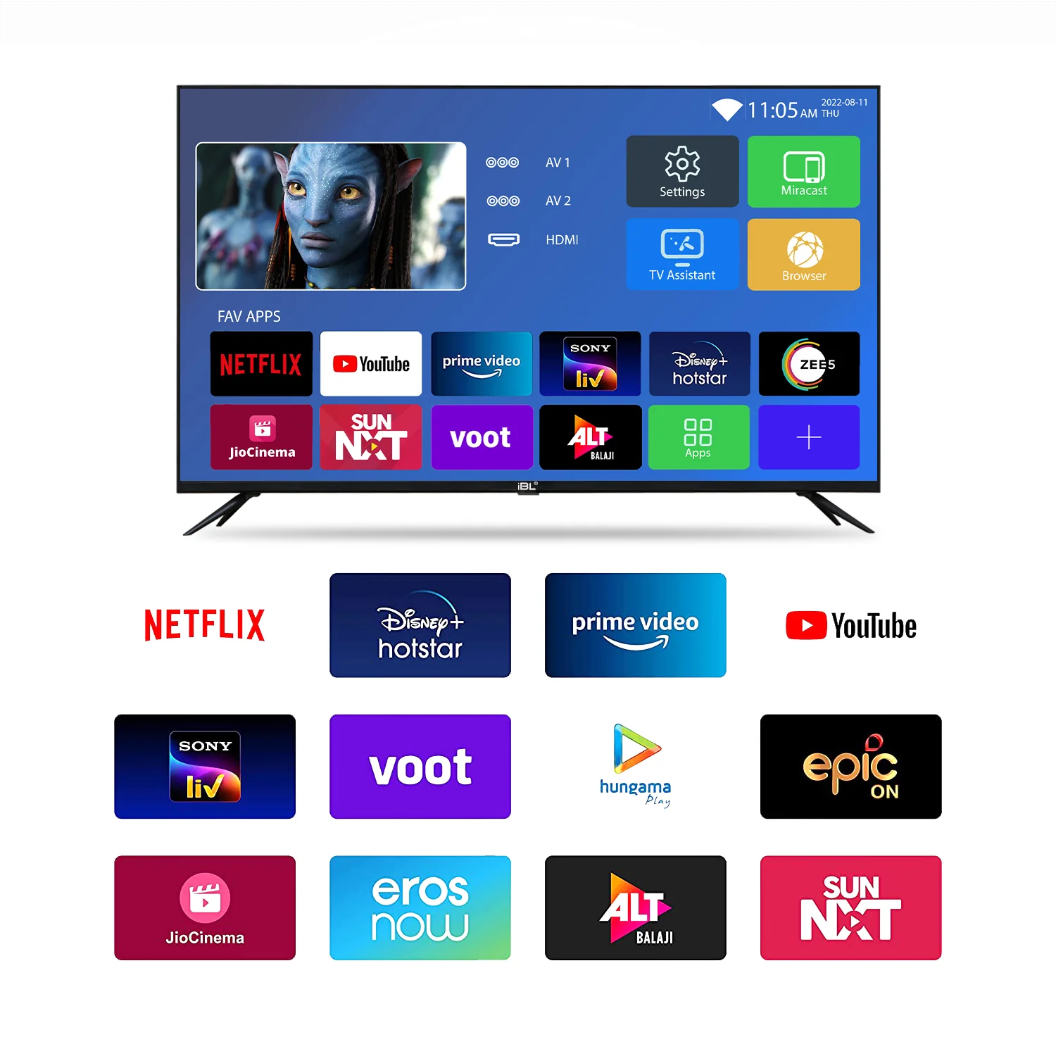 IBELL 80cm (32 inches) Smart LED TV - HD Ready, Android 9.0, Smart Features, Crisp Display, Sleek Design (Black) - Image 6