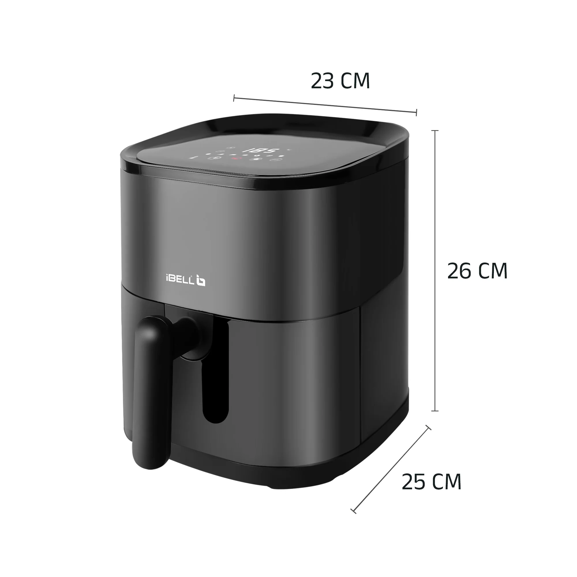 iBELL AEROFRY420DM Air Fryer 4.2 Litre - 1500W with Multiple Cooking Options, Dishwasher Safe, Non-stick Coating & Adjustable Temperature Control (Black) - Image 6