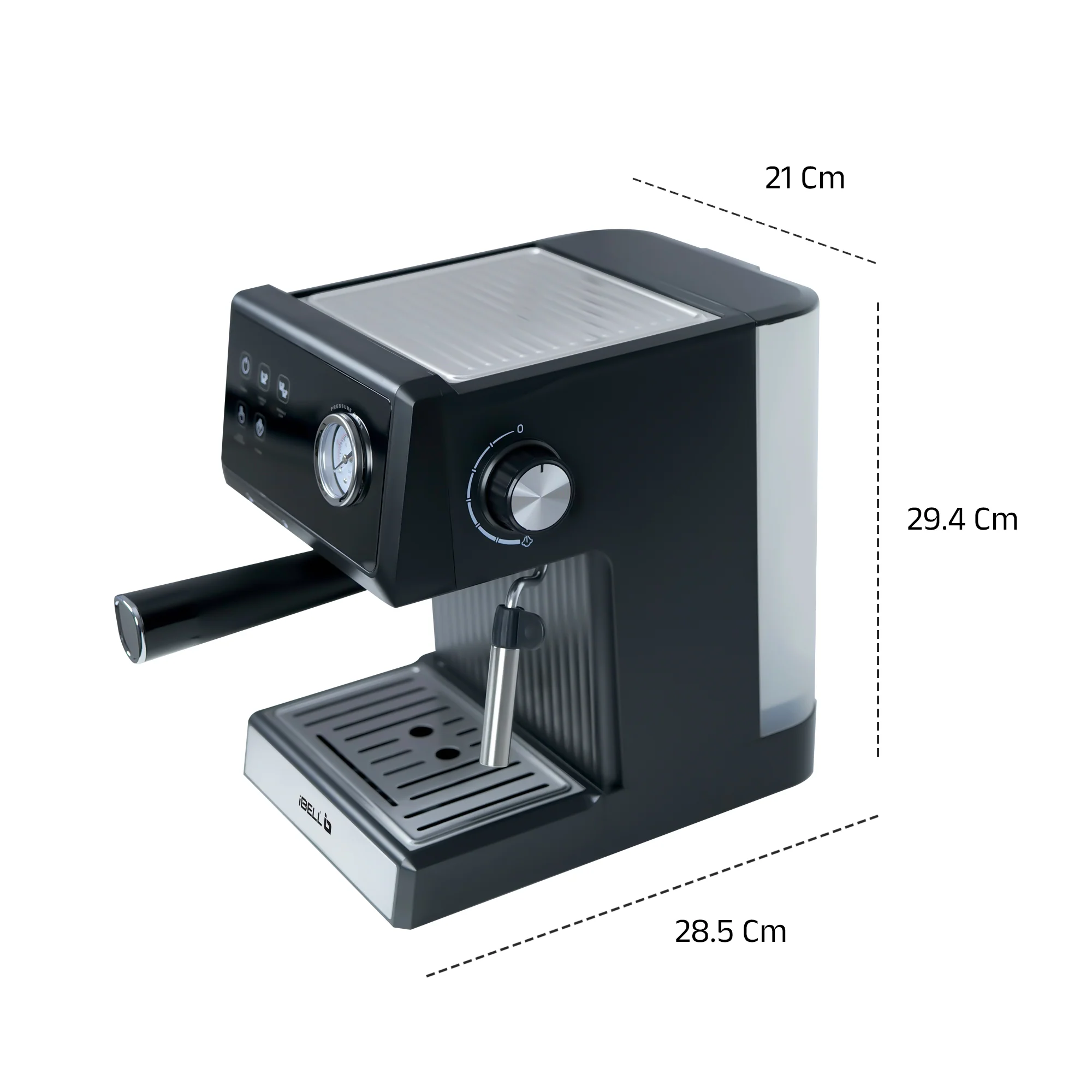 IBELL Espresso Machine, Coffee Maker for Home, 20 BAR, 2 Year Warranty, Touch Controls, Milk Frothing, Temperature Control System for Espresso, Cappuccino, Americano, Latte, 1200W, BARISTAMAX300 - Image 6