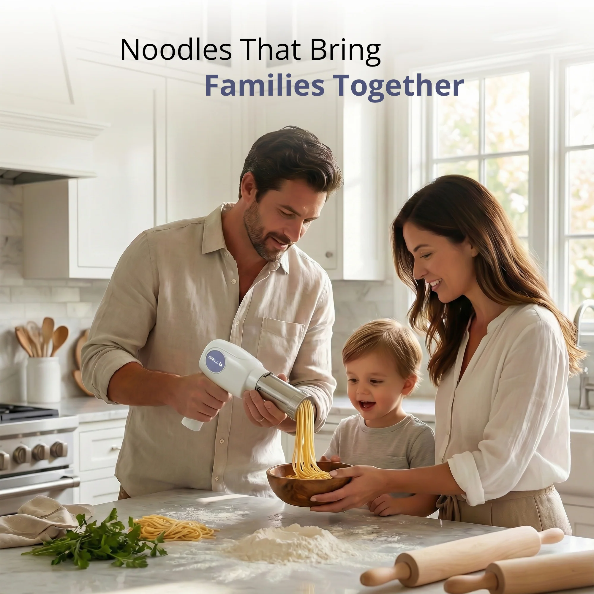 IBELL Electric Idiyappam Maker, Pasta & Noodle Maker with 6 Molds, 50Watts Power, 50 Times for Full Charge, Cordless with Rechargeable Battery(Black) - Image 3