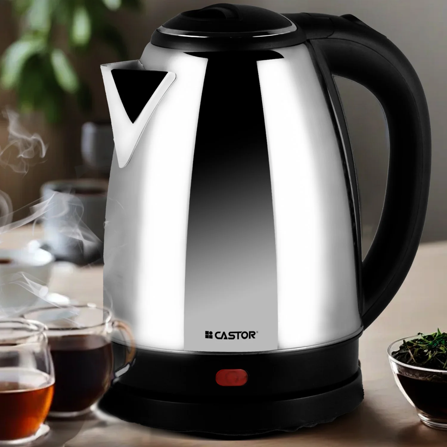 Castor Electric Kettle 1500W Stainless Steel Body with Safety Lock Lid, Automatic Shut-Off, Heat Resistant Handle & Lid, 2-Year Warranty (1.8 Ltr) - Image 7