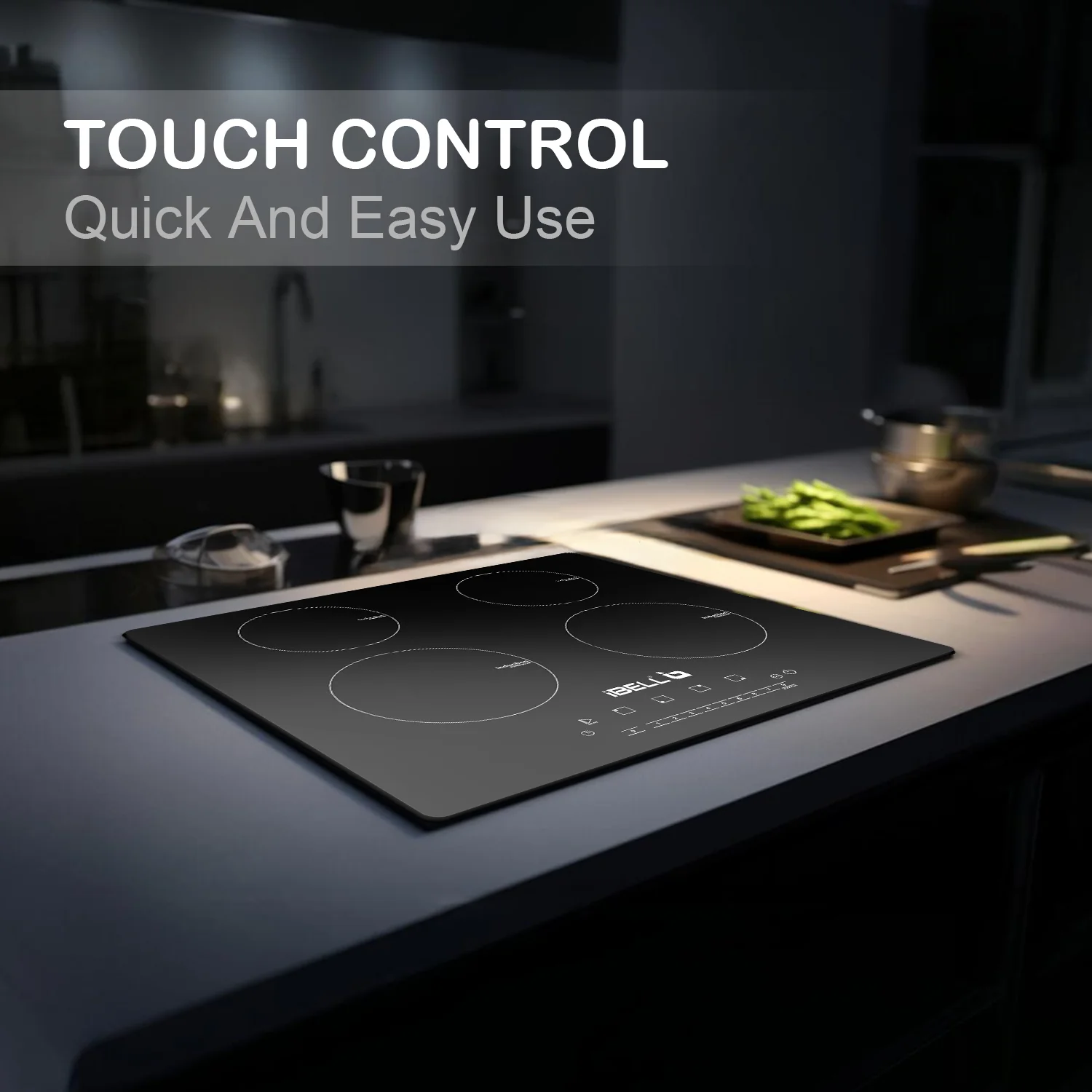 iBELL EMINENCE04, 7200W, Induction Hob – High-Performance Electric Cooktop with Boost Mode, 9 Adjustable Power Levels, Touch Panel, and Toughened Glass Surface. - Image 5