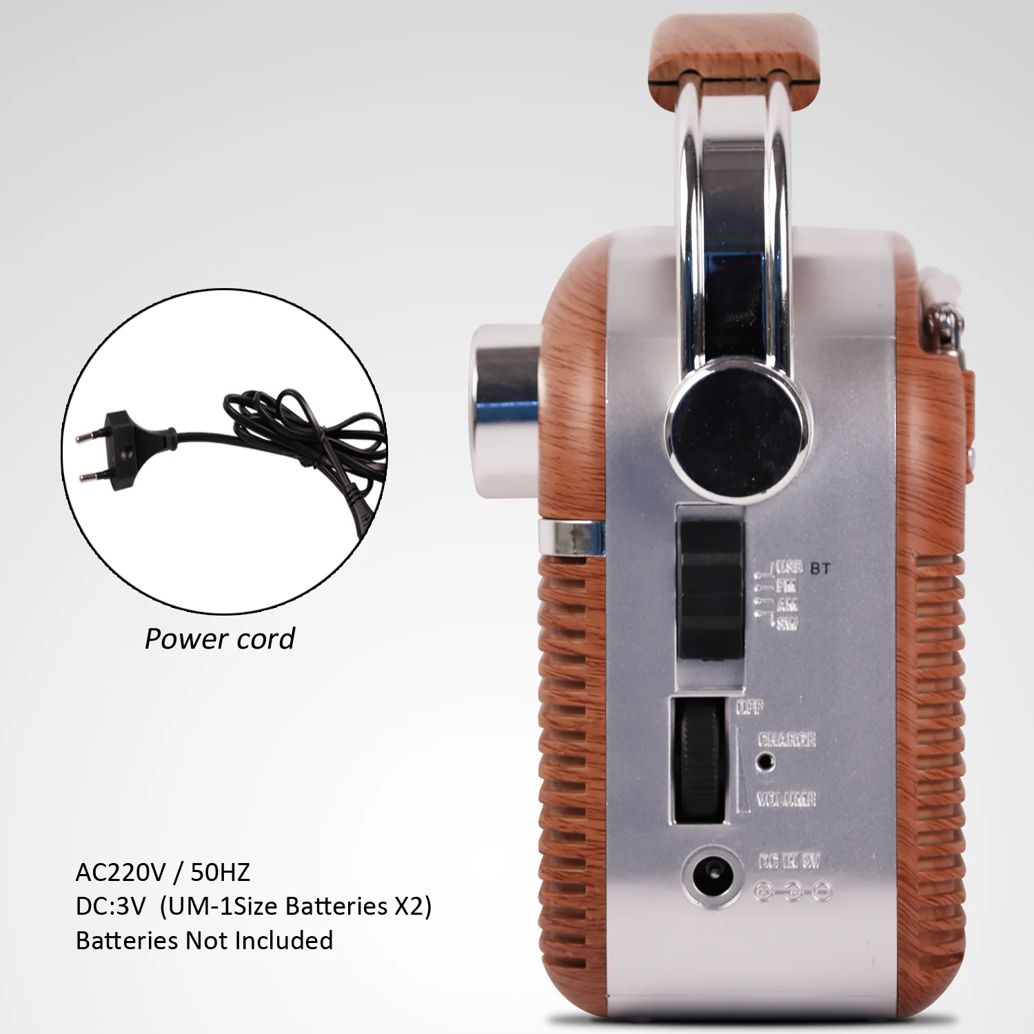 iBELL FM700BT 3-Band Portable FM Radio with Bluetooth, Dynamic Speaker, USB & SD Slot, MP3 Player (Brown) - Image 6