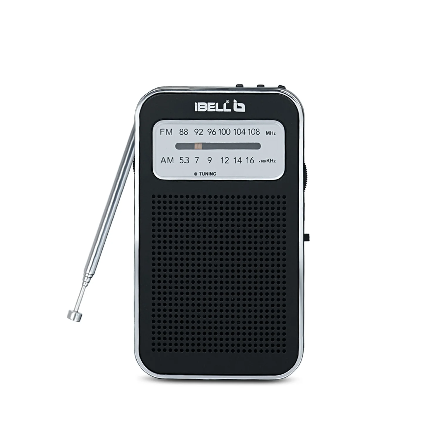 iBELL FM720BT Portable Pocket FM Radio with Bluetooth Speaker, USB/SD MP3 Player, Rechargeable with Type C Port, 2 Band (Black) - Image 3