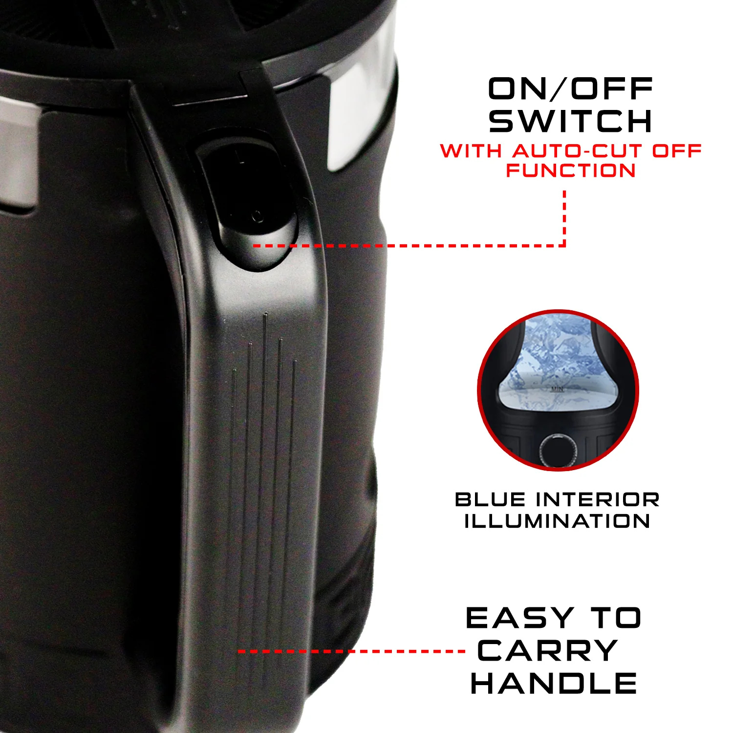 iBELL Gekb17M Black Glass Electric Kettle, Glass Kettle, 1500 Watts, 1.7 Litres, With Led Light, Tempered Glass, Auto Cut Off Function, 360 Degree Rotating Base, Black - Image 6