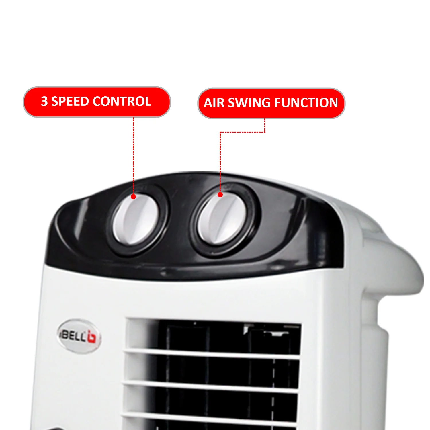 IBELL High Speed Tower Fan, 25-foot Air Delivery, 4-way Air Flow, Low Power Consumption and Anti-Rust Body (White) - Image 4