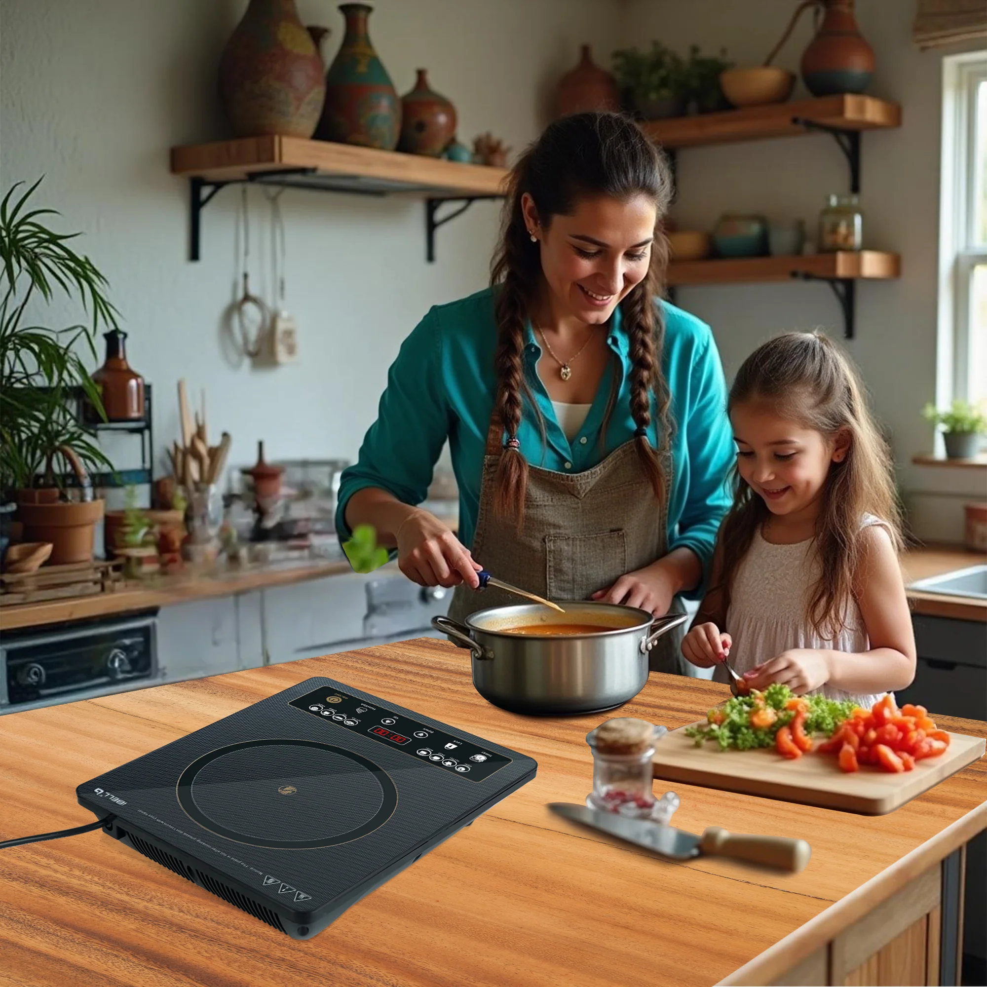 iBELL IBL CROWN 11 Induction Cooktop, 2000W, Full Touch Control,6 preset menu, Auto Shut Off and over Heat Protection,2 year warranty(Black) - Image 5