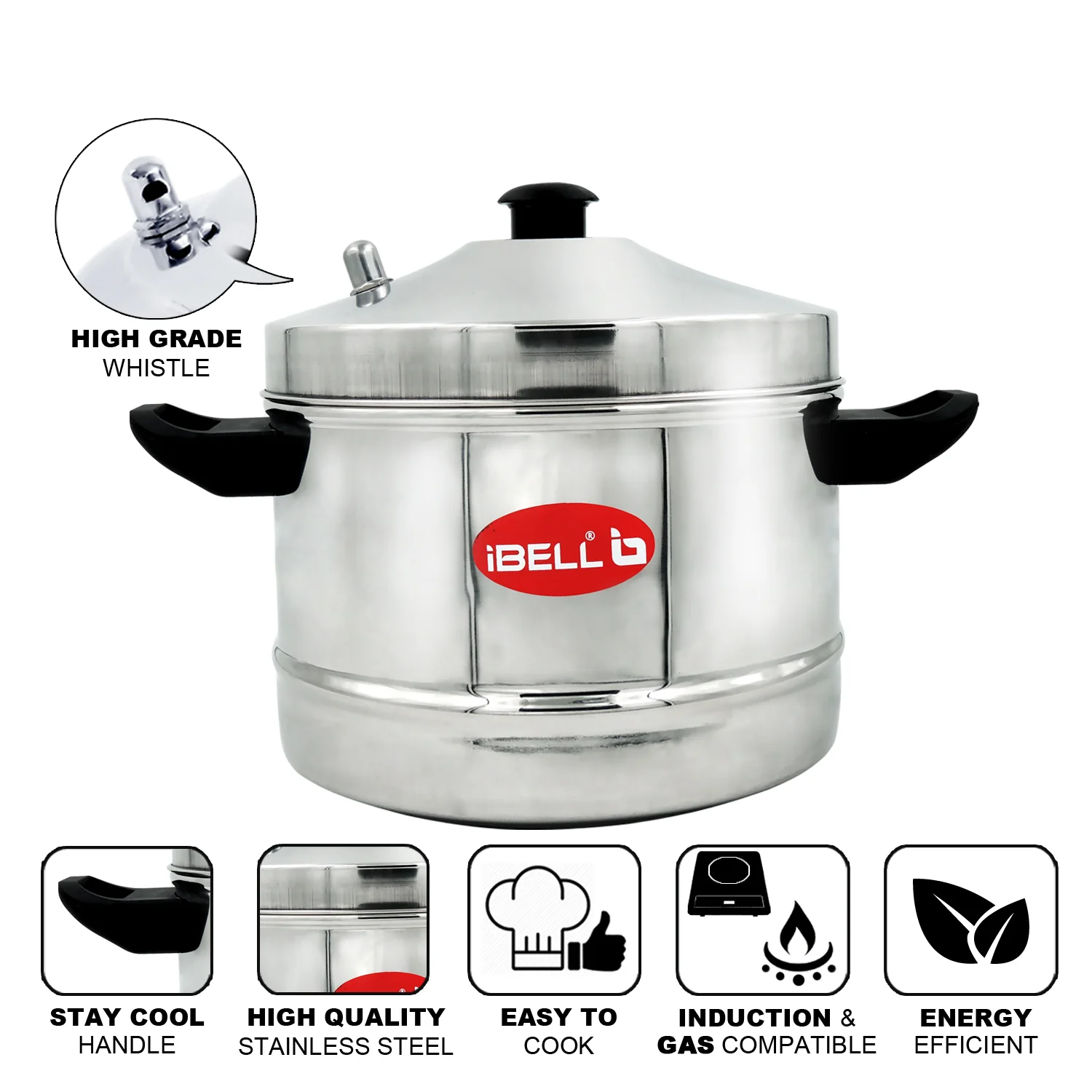 iBELL IBL6P24 Stainless Steel Induction and Gas Stove Base Idly Cooker, 6 Plates - 24 Idly, Silver - Image 4