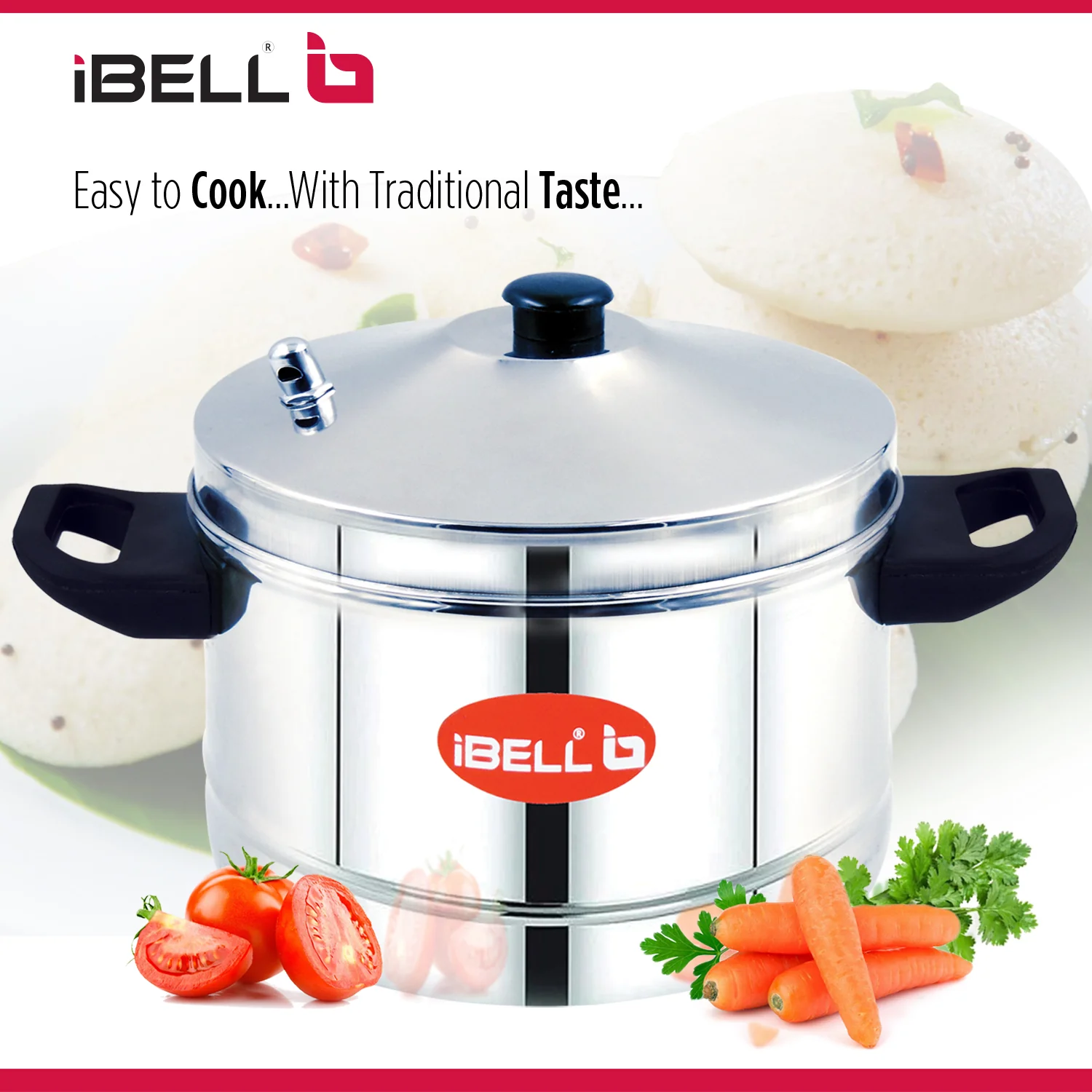 iBELL IBL6P24 Stainless Steel Induction and Gas Stove Base Idly Cooker, 6 Plates - 24 Idly, Silver - Image 5
