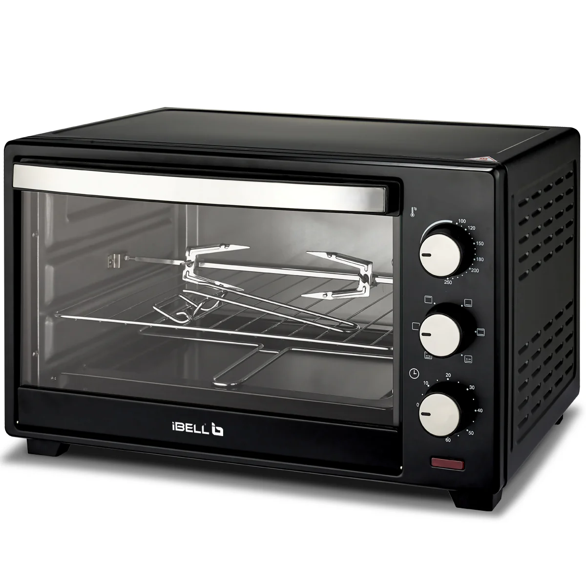 iBELL IBLEO25LG 25 Liters Electric Oven Toaster Grill Otg With Rotisserie, Black, 1600 Watts - Image 5