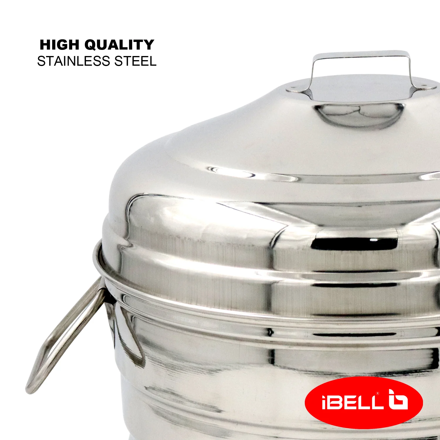 iBELL IP18P3 Stainless Steel High Food Grade Idly Pot, 3 Plates/18 Idly, Silver - Image 5