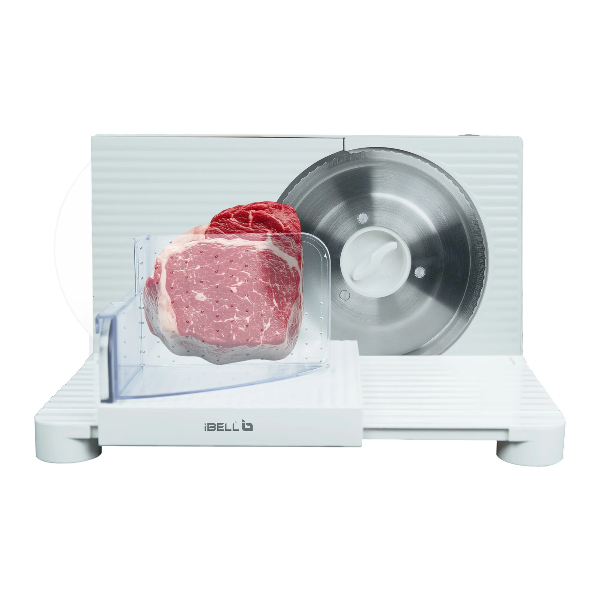 iBELL MS170M Electric Meat Slicer Foldable Portable, 850W, Stainless Steel Blade, Heavy Duty Meat Slicer (White) - Image 10