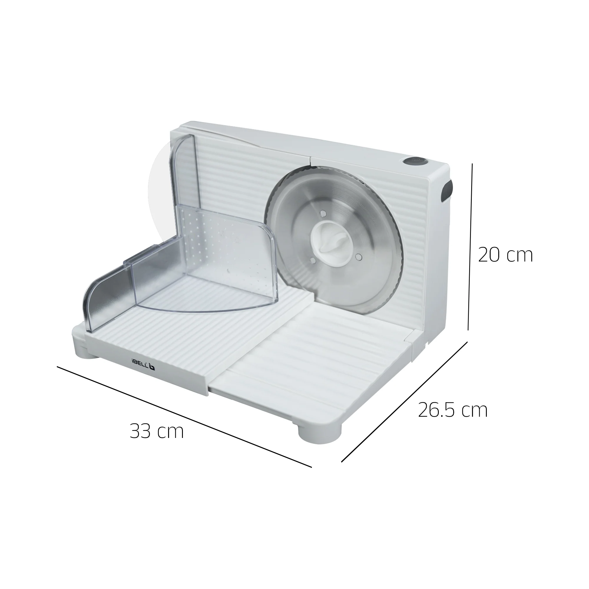 iBELL MS170M Electric Meat Slicer Foldable Portable, 850W, Stainless Steel Blade, Heavy Duty Meat Slicer (White) - Image 7