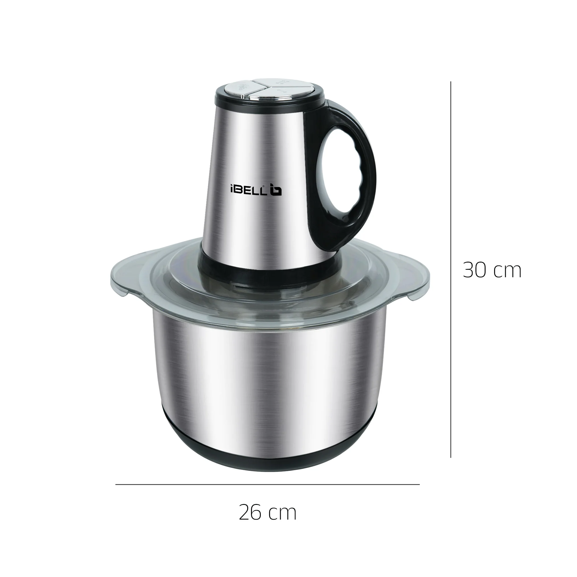 IBELL Electric Chopper, Large Size (5L) for Kitchen Use, 1200W, Stainless Steel Blade, Multi Purpose for Cutting, Slicing Meat, Vegetables, Nuts & Fruits, MT500SM (Silver) - Image 4