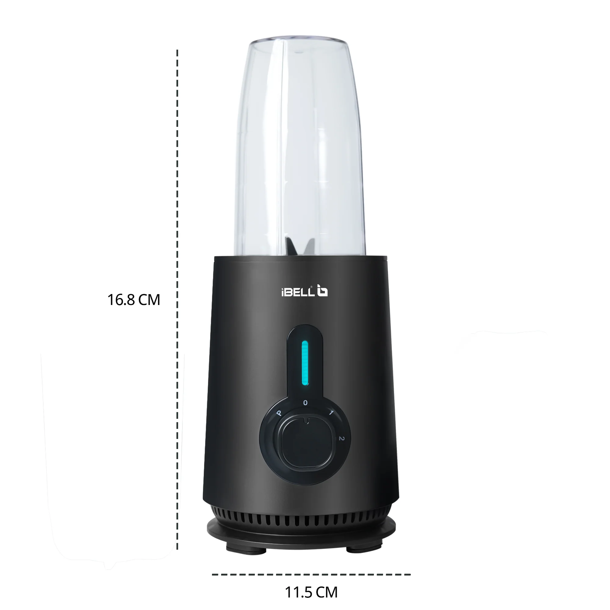 iBELL NUTRIMAX500X Nutri Blender - Smoothie Maker with 5 Jars, 2 Blades, 2 Year Warranty, 3 Modes, 600 Watts, 24000RPM, 100% Copper Motor with 5 Jars and SS Blades (Black) - Image 3