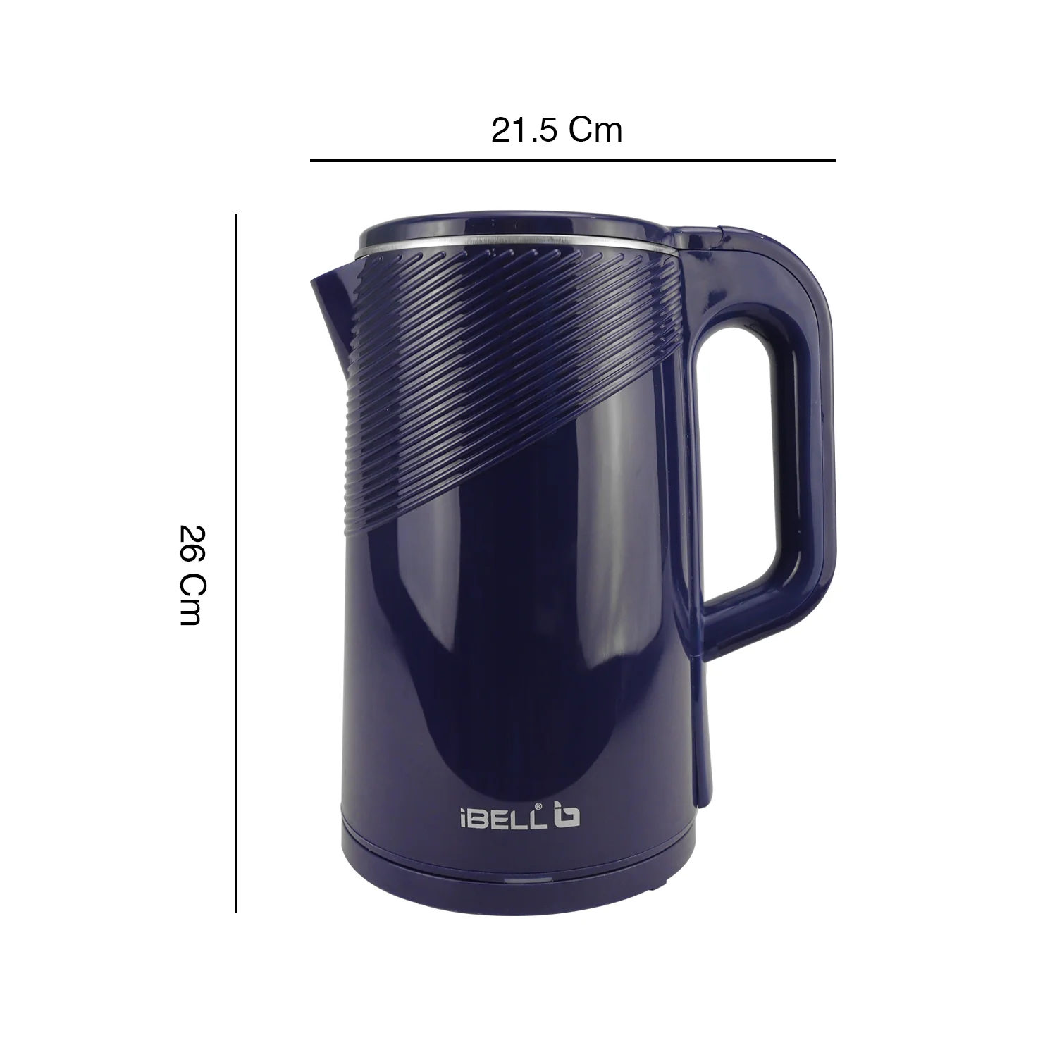 iBELL PEK20BLPLUS Premium Electric Kettle, 2 Litre, 1600W, Auto Cut-Off Feature, Stainless Steel with Insulation, 360 degree Rotating Base, Safety Lid With Locking Mechanism (Blue) - Image 4
