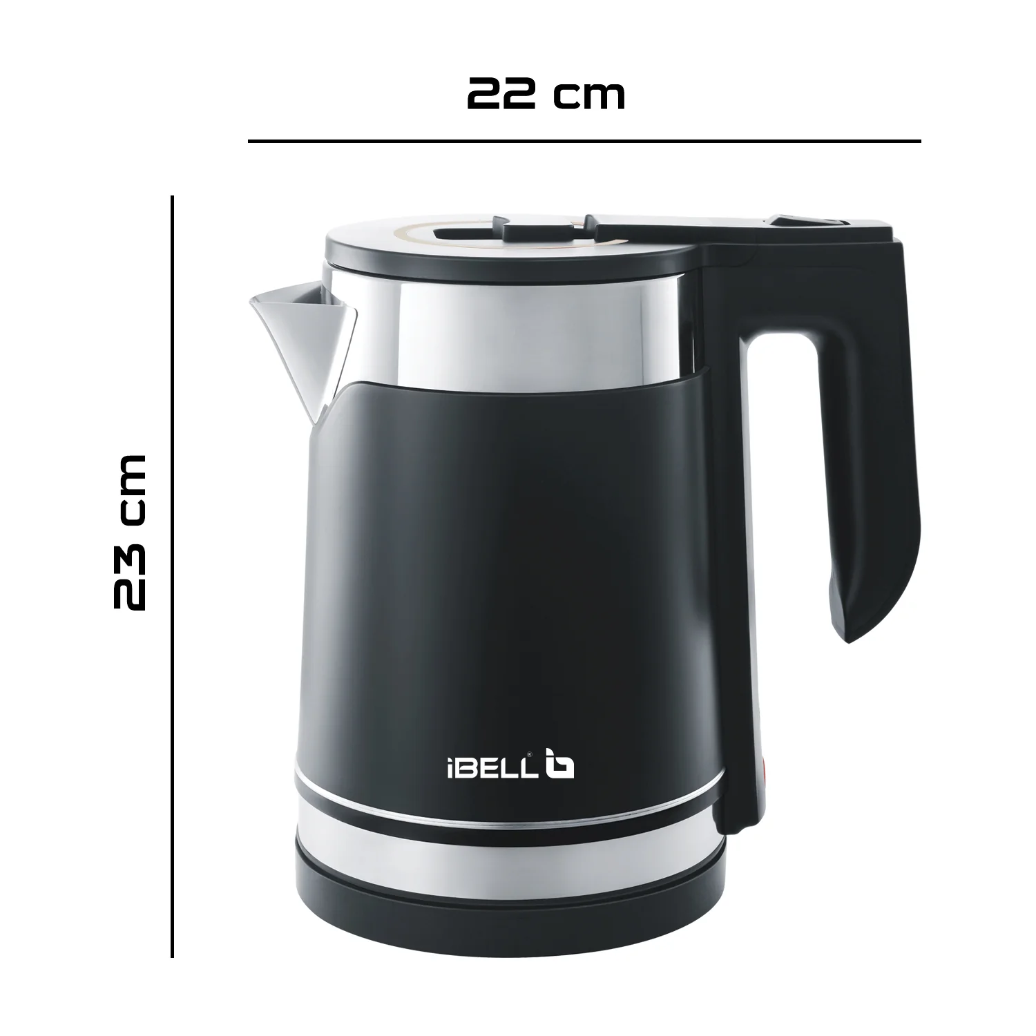 iBELL SEK170BM Premium Electric Kettle 1.7 Litre, 1500 Watt, Stainless Steel with Insulation, Auto Cut-Off (Black) - Image 7