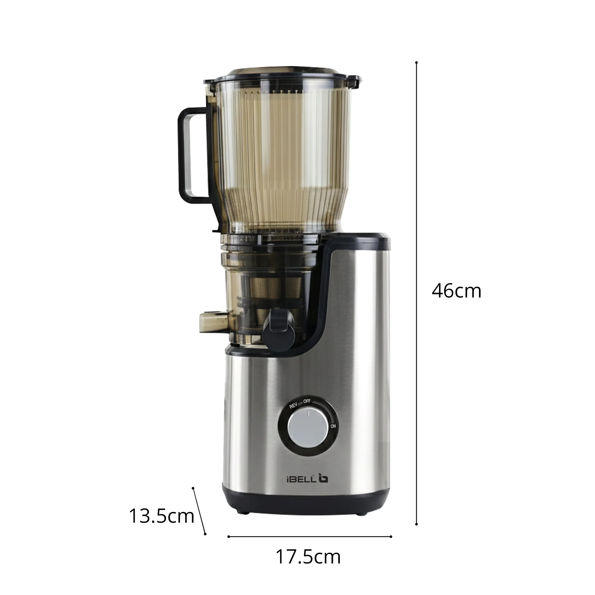 iBELL Slow Fusion 1300 Whole Fruit Cold Press Slow Juicer | 13 cm Wide Mouth | 300W Slow Juicer for Fruits, Vegetables, Nut Milk | High Juice Yield, Low Noise, Easy Clean 10 -Year Warranty - Image 6