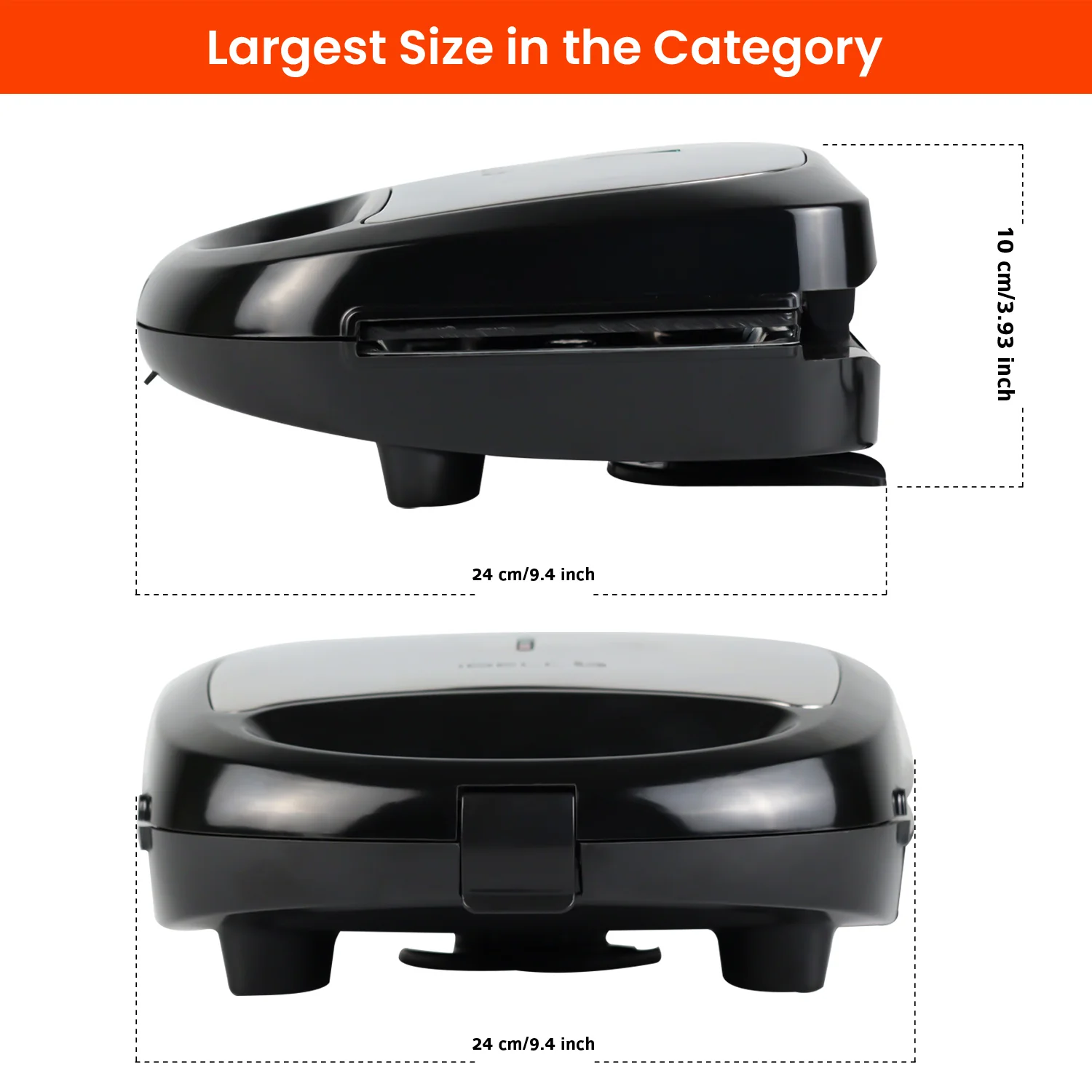 iBELL SM1301 3-in-1 Sandwich Maker, Big Size, 750 Watt, with Detachable Plates for Toast/Waffle/Grill (24 x 24 x 10 cm) - Image 5