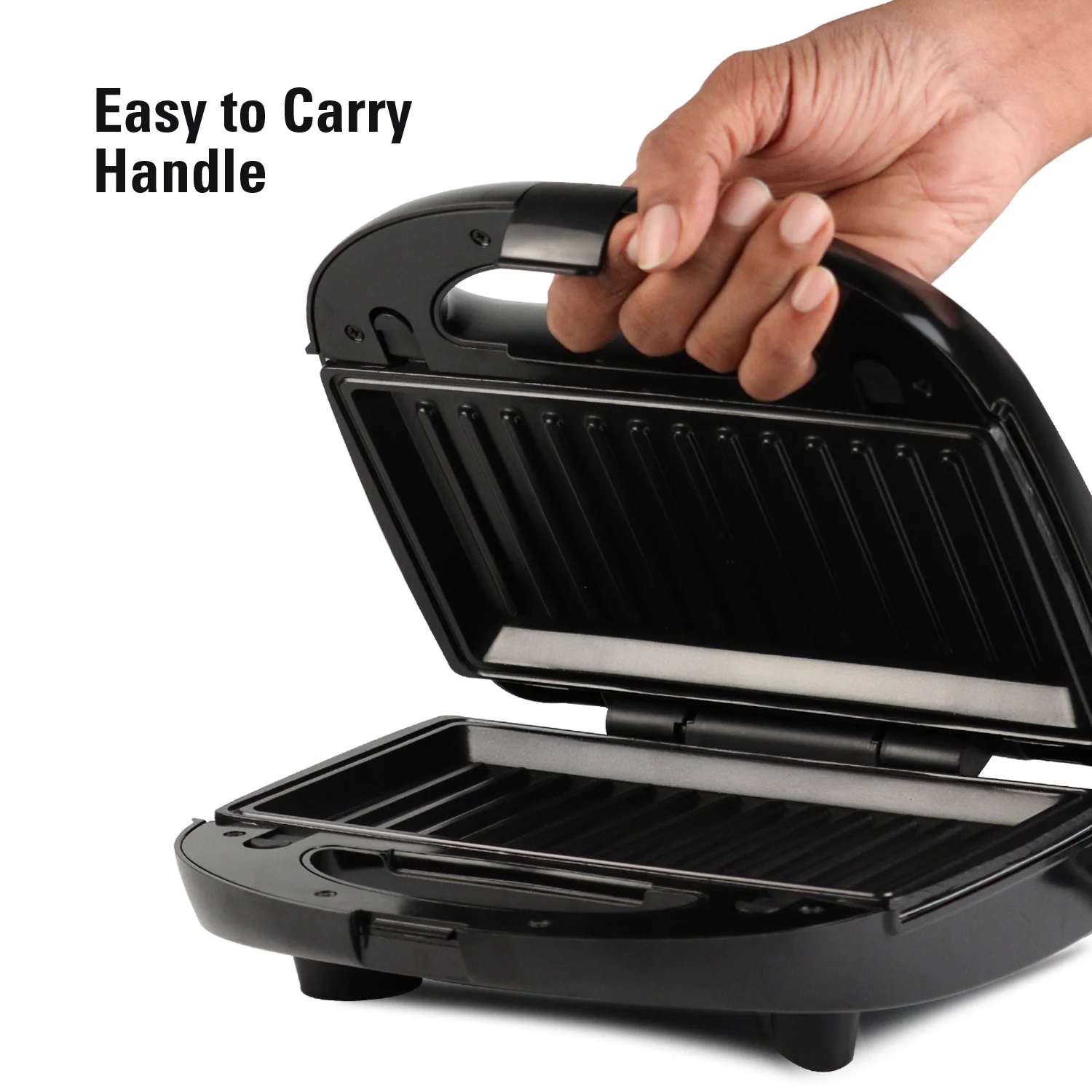 iBELL SM1301 3-in-1 Sandwich Maker, Big Size, 750 Watt, with Detachable Plates for Toast/Waffle/Grill (24 x 24 x 10 cm) - Image 6