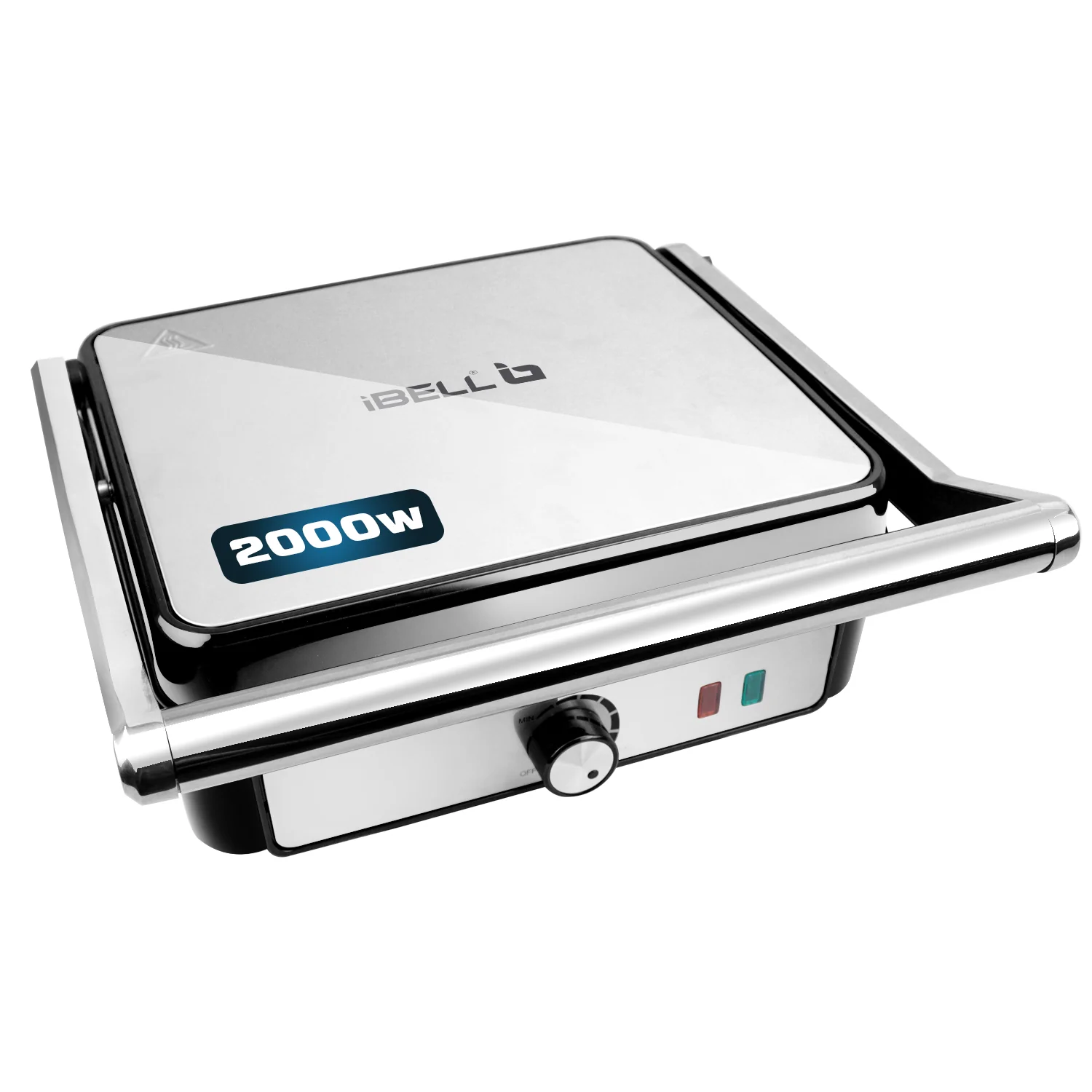 iBELL SM1320G Sandwich Maker Grill and Toast Electric, 2000W, Big Size Fits 4 Bread Slices, Thermostat Knob (Silver, 34 x 34 x 12 cm) - Image 6