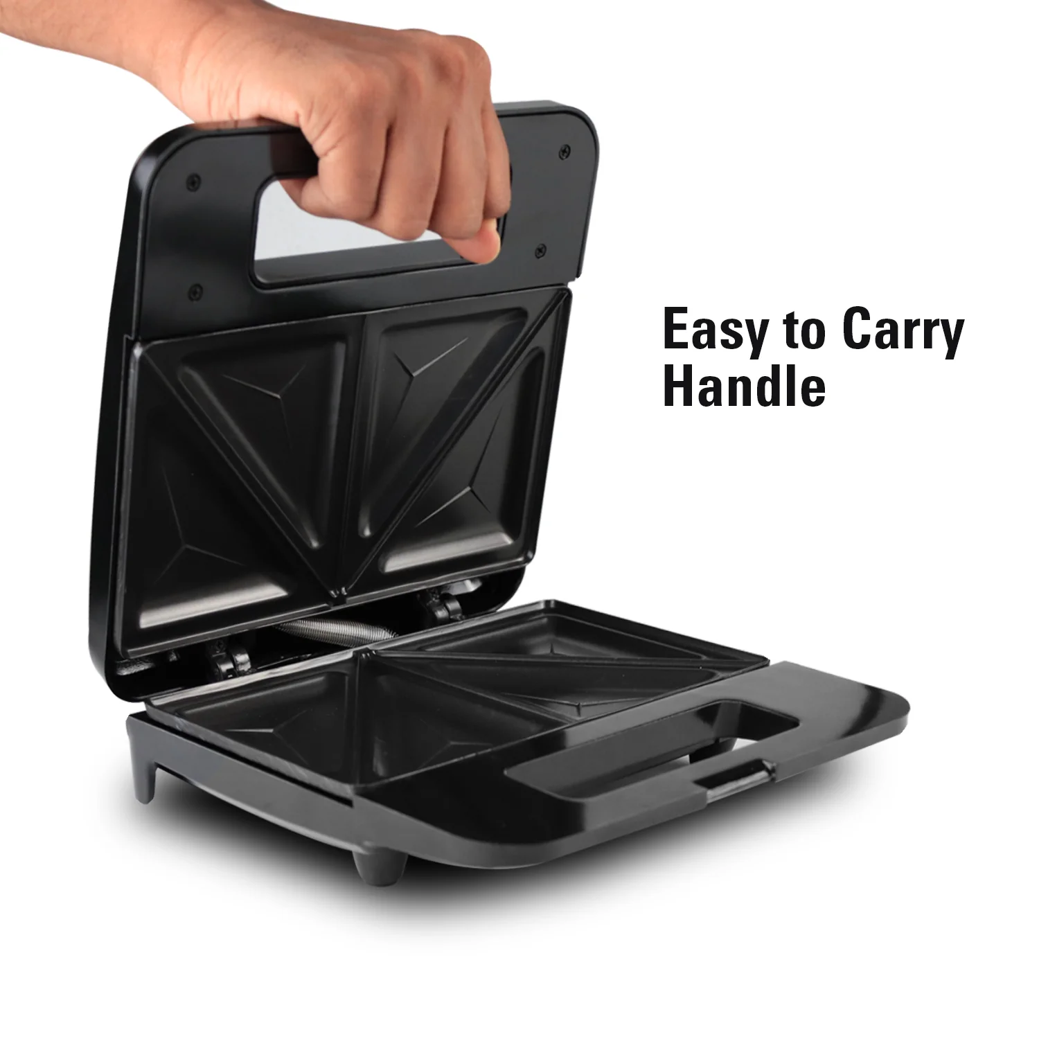 iBELL SM410N Sandwich Maker with Non Stick Sandwich Plates Grill & Toast, Electric, Nonstick, 800 Watt (Black) - Image 4