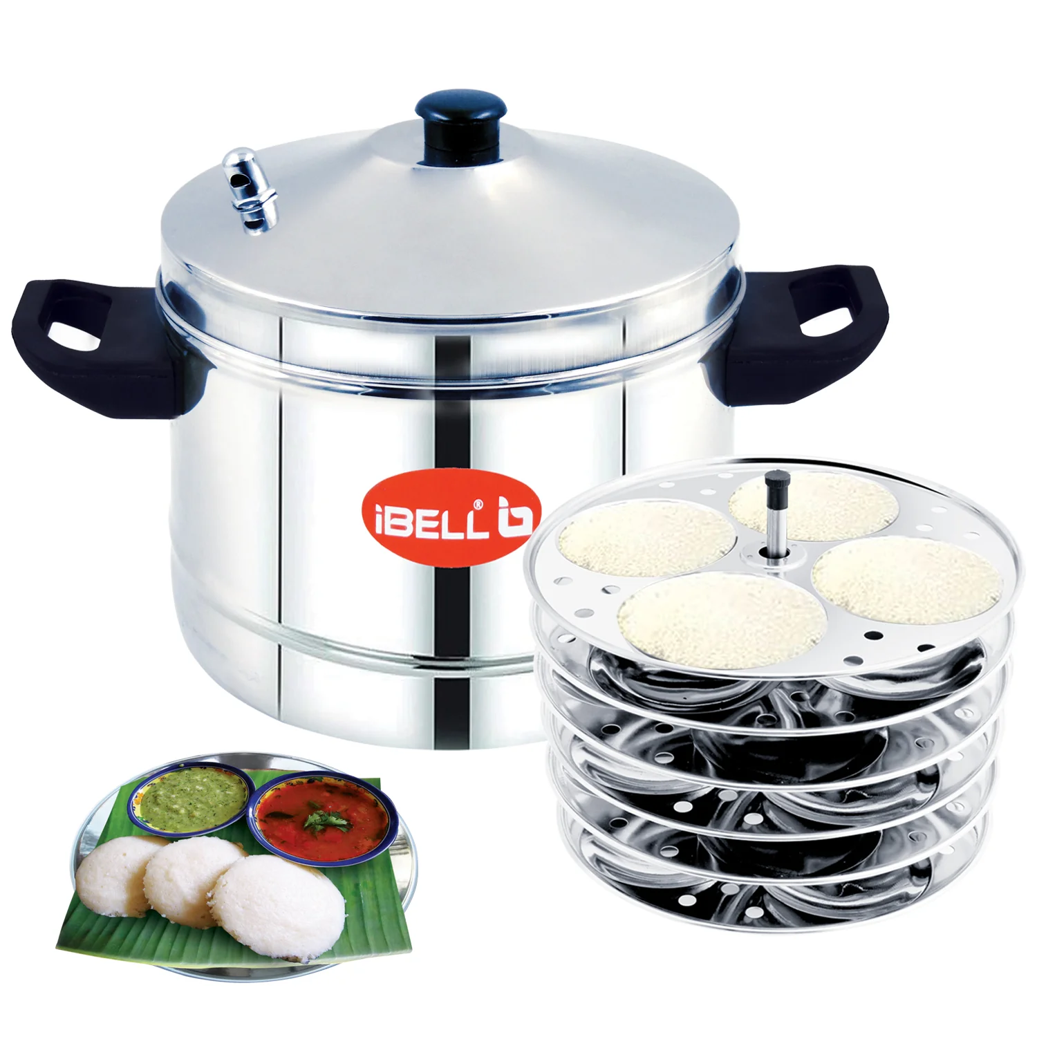 iBELL Stainless Steel 6 Plates Idly Cooker Pot,Induction and Gas Stove Compatible Idli Maker(24 Idlies) - Image 5