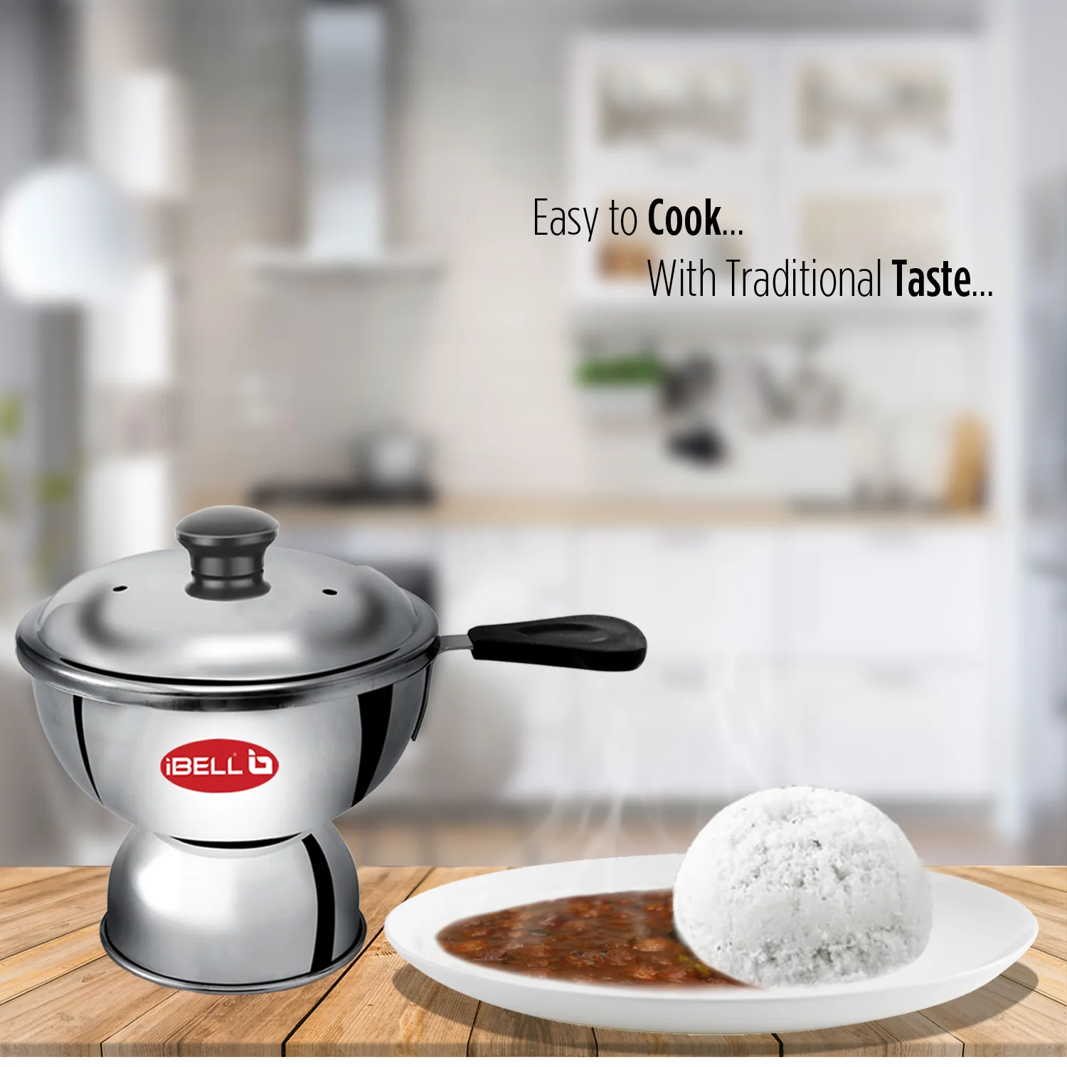 IBELL Stainless Steel Chiratta Puttu Maker Use with Pressure Cooker - Image 6