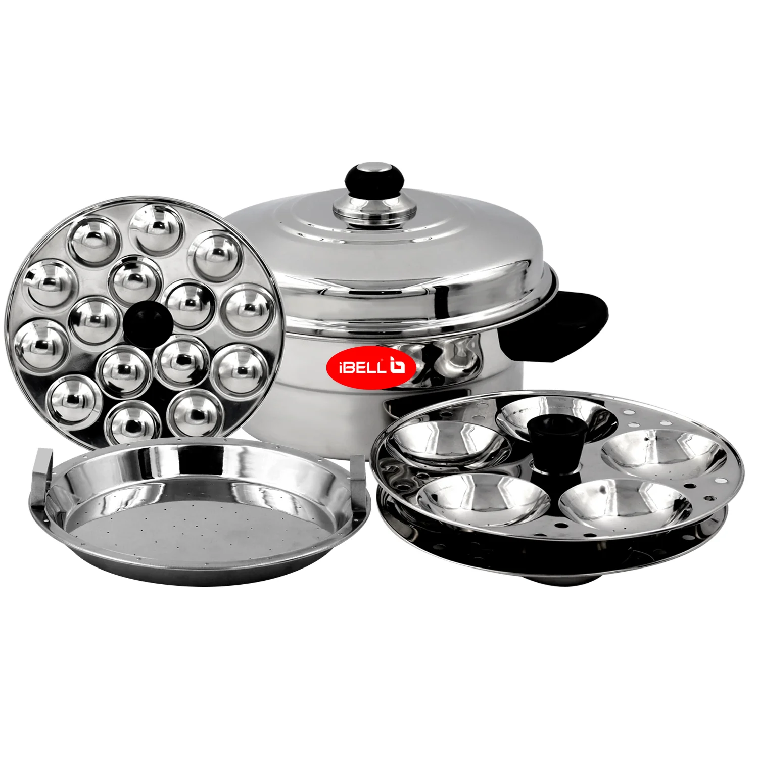 iBELL Stainless Steel Idli Pot with Steamer & Mini 2 Idli Plates (3L), Silver - Image 7