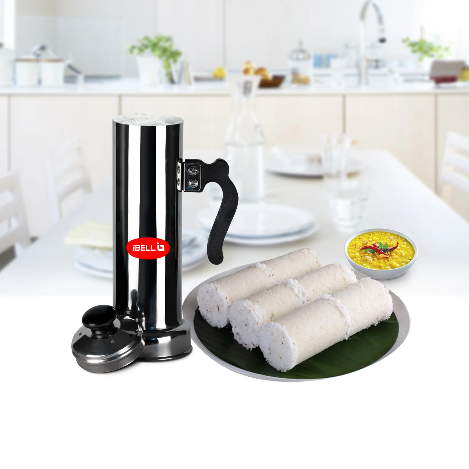 iBELL Stainless Steel Puttu Maker, Food Grade 304 Stainless Steel - Image 4