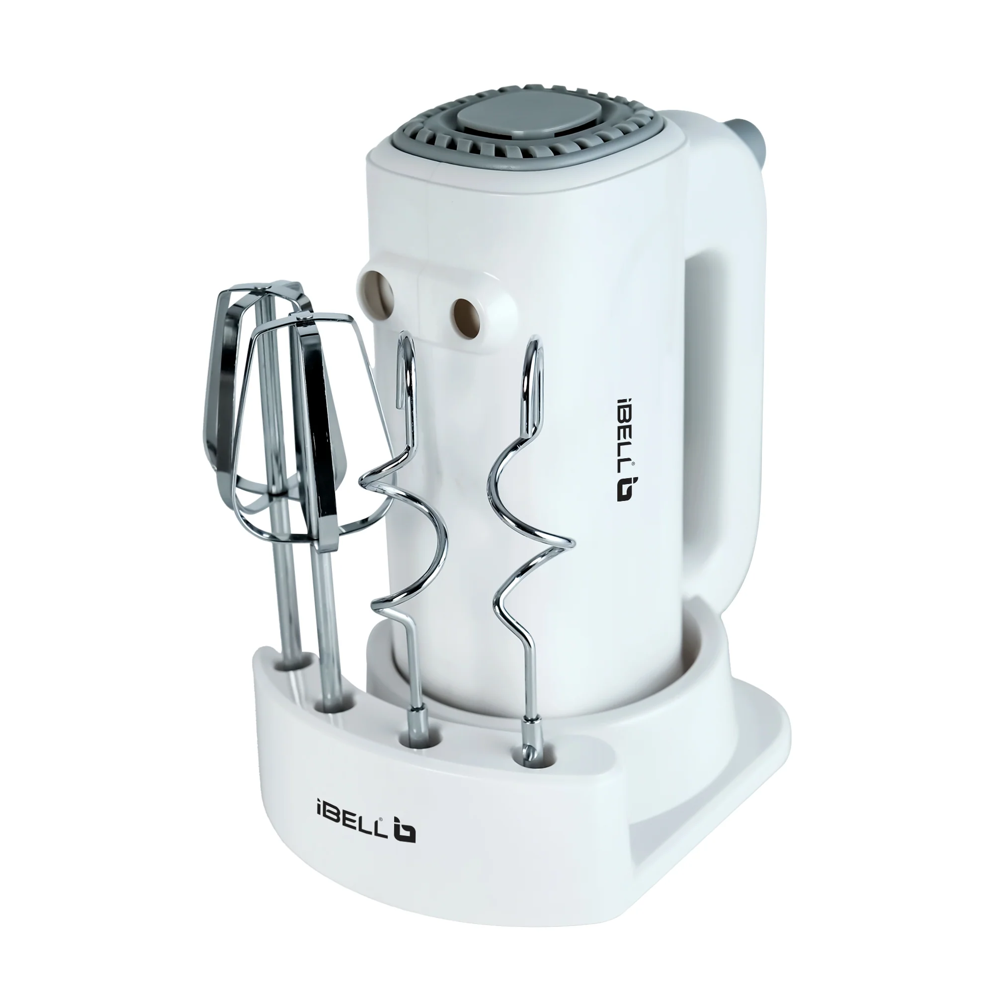 iBELL WHISK350 Electric Hand Mixer - 350W with 5 Speed Control, Stainless Steel Beaters & Dough Hooks for Baking, Whipping & Mixing (White) - Image 7
